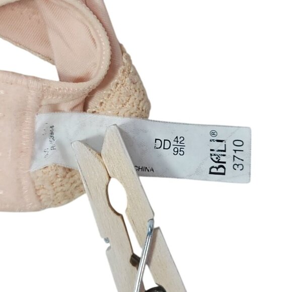 Bali Wide Strap Bra Tan 42DD Seamless Adj Full Coverage Underwire 3710 READ - Picture 8 of 13